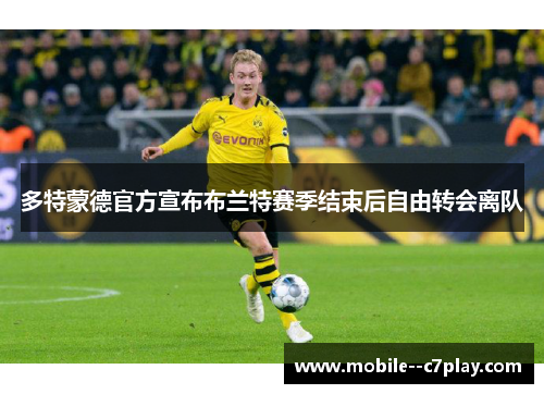 多特蒙德官方宣布布兰特赛季结束后自由转会离队